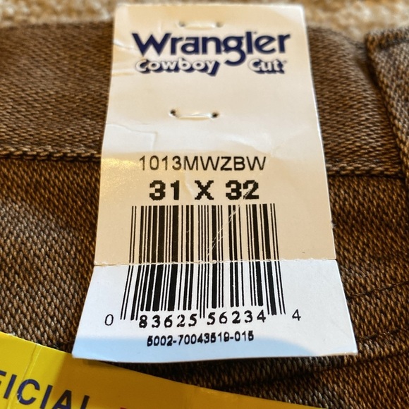 Vtg Wrangler Shadow Canyon Jeans Mens W31 x L31.5 Brown Cowboy Cut Pro Rodeo USA - Picture 8 of 12